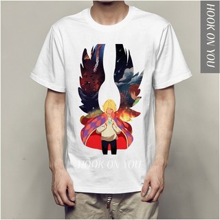 Hookonyou Hayao Miyazaki Animation Moving Castle Kathyao เสื้อยืดลําลองแขนสั้นพิมพ์ลาย