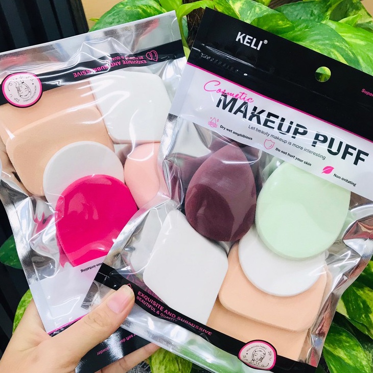 7882 ฟองน้ำแต่งหน้าเกลี่ยรองพื้น MAKEUP PUFF หลากหลายแบบ ฟองน้ำแต่งหน้า สำหรับลงรองพื้น พัฟฟองน้ำ