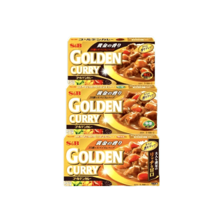 S&B GOLDEN CURRY SAUCE MIX MILD MEDIUM HOT HOT/ เอสแอนด์บี เครื่องแกงกระหรี่ กึ่งสำเร็จรูปชนิดก้อน