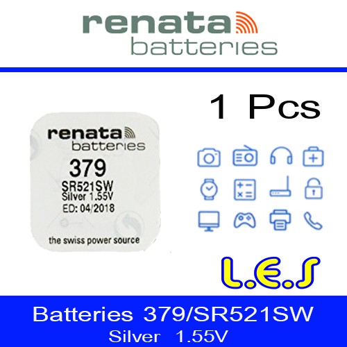 ถ่านกระดุม Renata 379 / S521SW Watch Battery Button Coin Cell