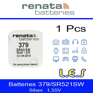 ถ่านกระดุม Renata 379 / S521SW Watch Battery Button Coin Cell