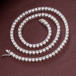 3mm/4mm/5mm Top quality zirconia Tennis necklace silver 925