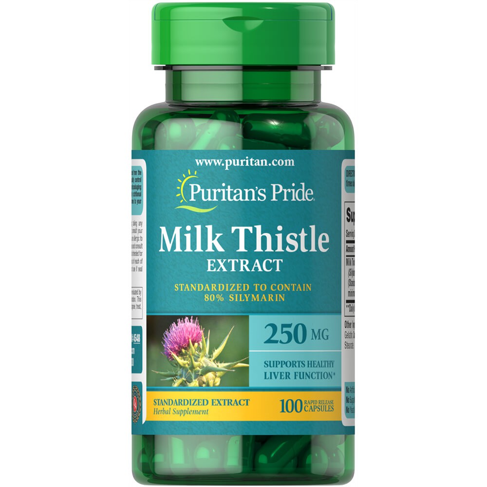 Milk Thistle Standardized 250 mg (Silymarin) Puritan's Pride