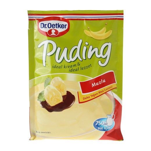 ผงพุดดิ้ง pudding powder รส กล้วย Banana ขนาด 120 กรัม สินค้าคุณภาพจากประเทศตุรกี (พร้อมจัดส่ง)