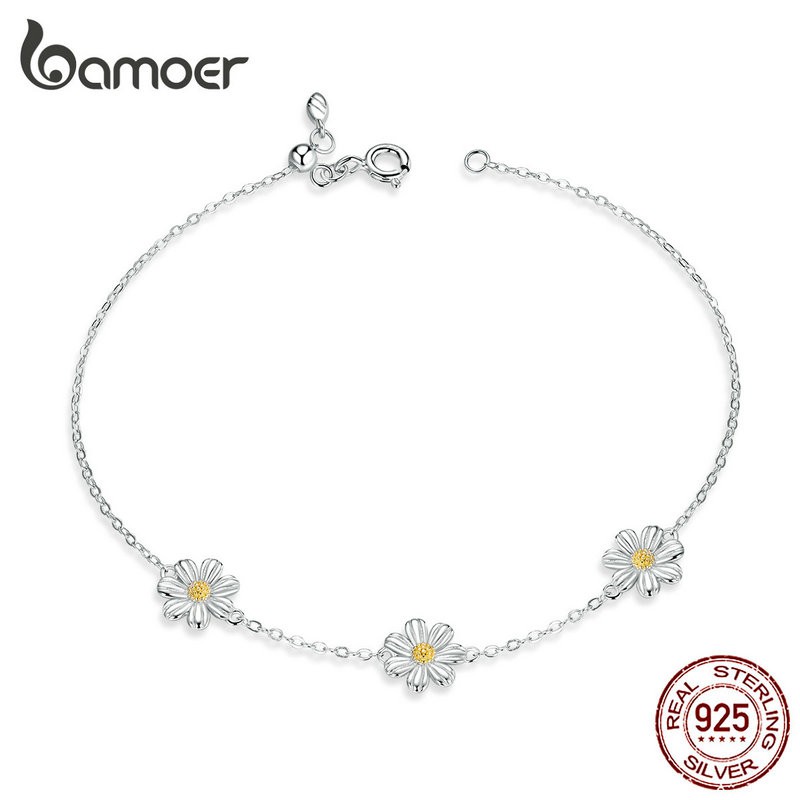 สร้อยข้อมือสีเงิน bamoer aisy Bracelet 925 scb 165