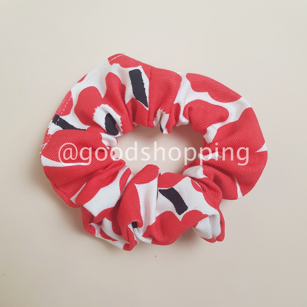 หนังยางรัดผมลายดอกไม้ สไตล marie mekko