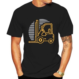 เสื้อยืดผ้าฝ้ายพิมพ์ลายขายดี เสื้อยืด พิมพ์ลายโลโก้ Forklift สําหรับผู้ชาย