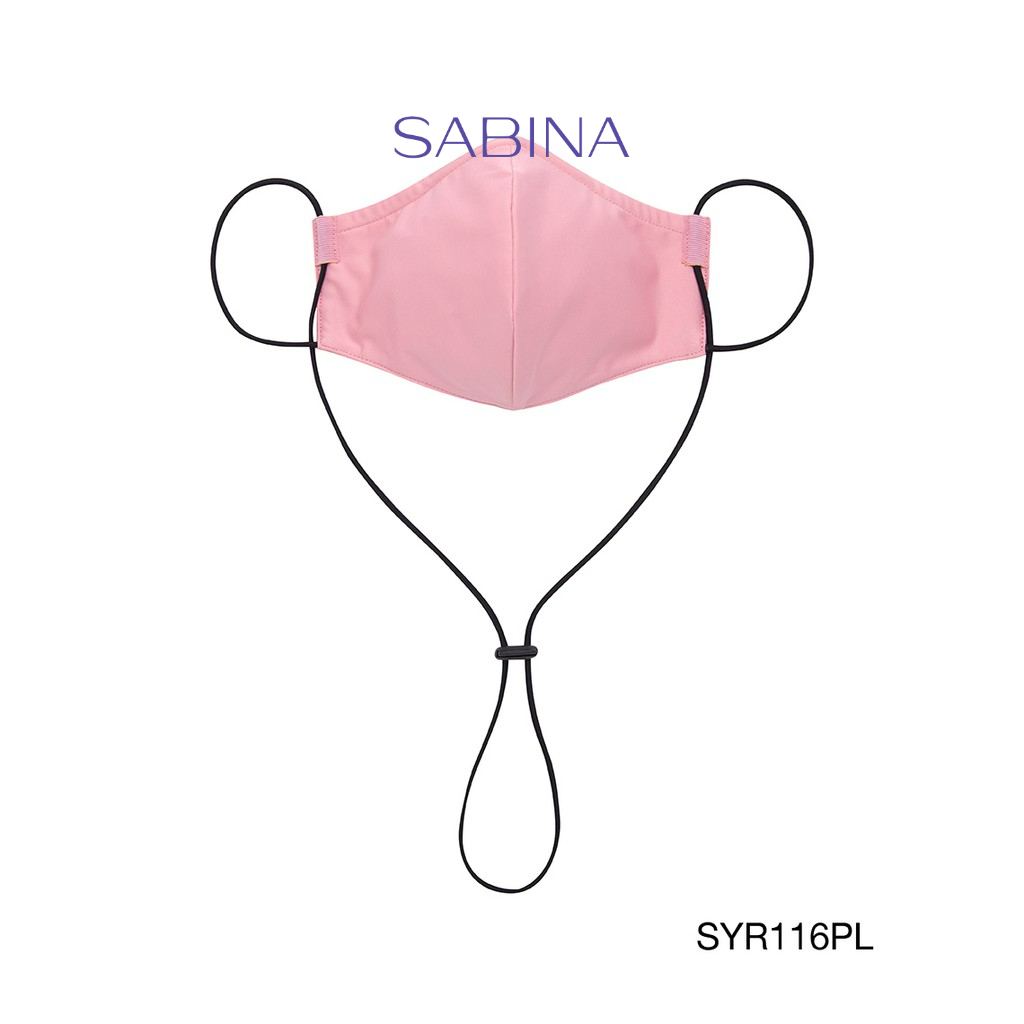 Sabina หน้ากากอนามัย TRIPLE MASK :  3 LAYER PROTECTION WITH MAGIC SILVER INNOVATION รหัส SYR116PL สีชมพู มีสายคล้องคอ