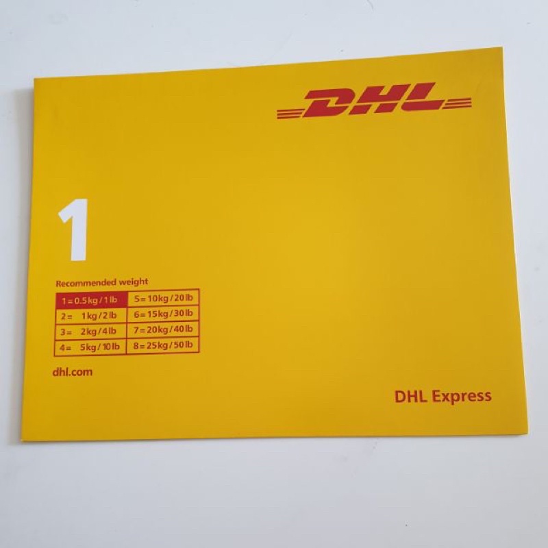 DHL ซองเอกสารกระดาษแข็งขนาด A4 พร้อมกระเป๋า -1 ชิ้น