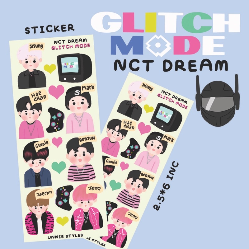 Sticker NCT DREAM Ver.Glitch Mode (ขาวมัน/PP) ไดคัท