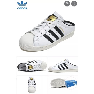 Adidas รองเท้าผ้าใบ อาดิดาส Superstar Mule แบบสลิปออน(FX5851) ของแท้💯%