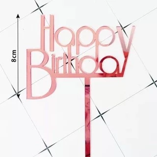 A31 ป้ายปักเค้ก Happy Birthday อุปกรณ์ตกแต่งเค้ก พร้อมส่งในไทย(T21-1-03,สั่ง 1 ชิ้น)