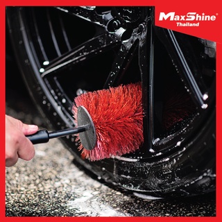 แปรงล้างล้อ แปรงทำความสะอาดล้อ - Maxshine Handle Wheel Brush Series Red