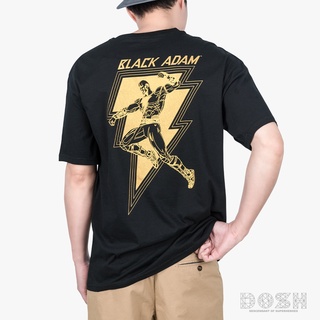 DOSH:OVERSIZED SHORT SLEEVE T-SHIRT BLACK ADAM -DAMT5005-BL