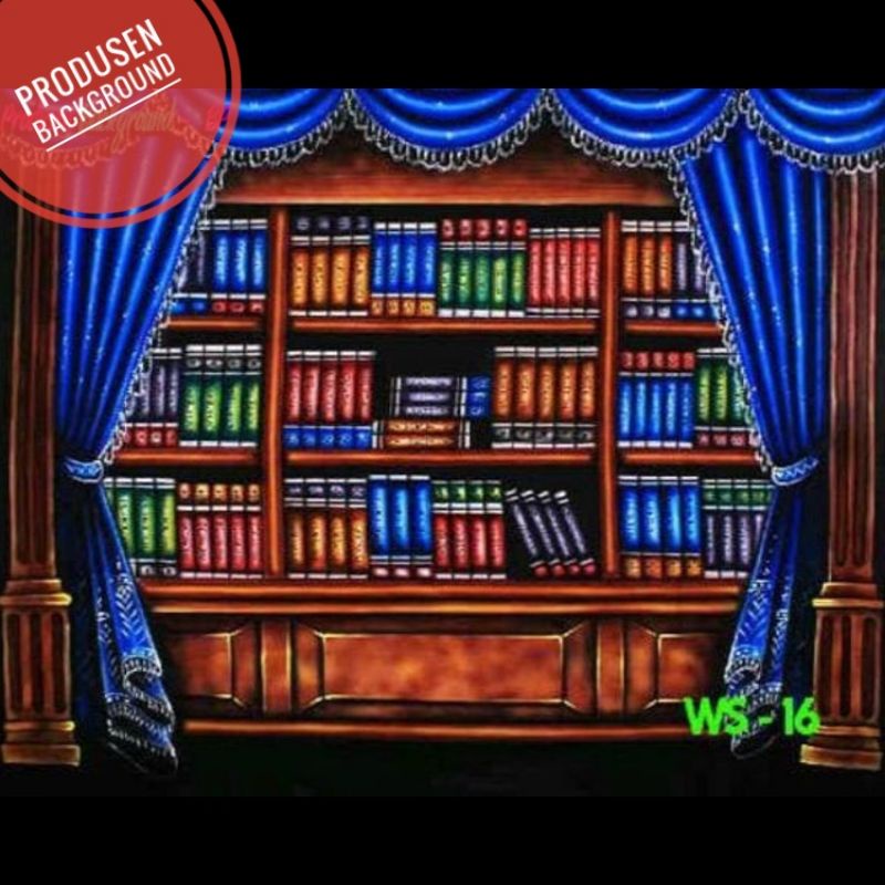 READY WS16 ผ้า BACKGROUND PHOTO STUDIO GRADUATION BACKGROUND ชั้นวางหนังสือ