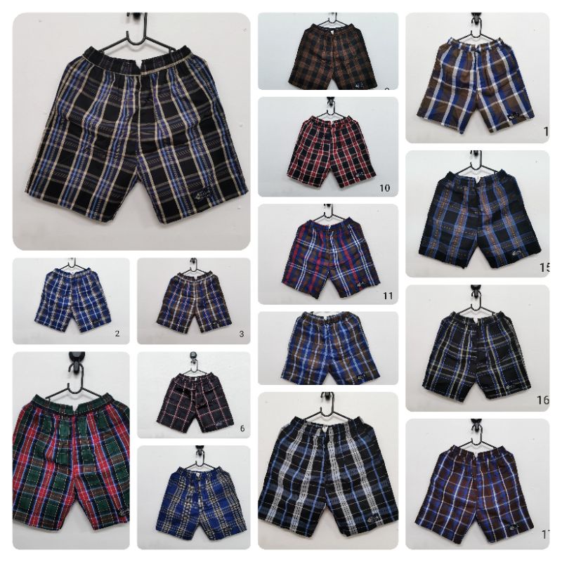 กางเกงขา​สั้น​ก้างปลา​ เอวยาวระดับเข่า​ ลายสก็อต FreeSize [เลือกลายได้]