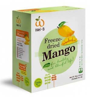 Wel-b Mango Freeze Dried 30g เวลบีมะม่วงอบแห้ง 30 กรัม