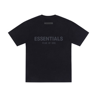 เสื้อยืดแขนสั้น ผ้าฝ้าย ทรงหลวม ลาย FOG FEAR OF GOD ESSENTIALS สไตล์อเมริกัน สําหรับผู้ชาย