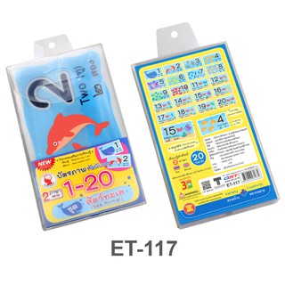 สื่อการเรียนรู้  บัตรภาพหัดนับเลข 1-20 #ET-117 (1x20)