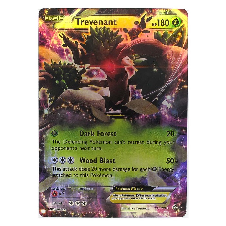 Trevenant EX 19/160 โอร็อต Pokemon Matt Card ภาษาอังกฤษ