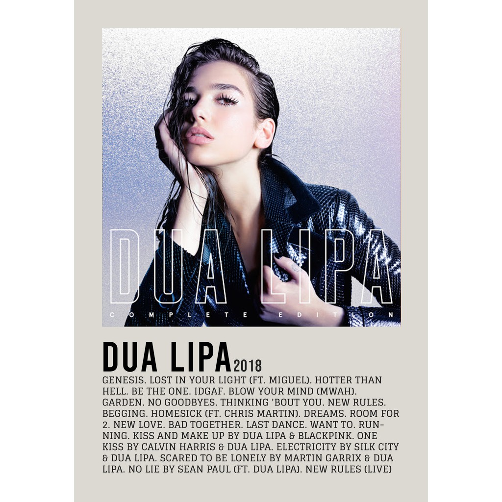 โปสเตอร์ปก อัลบั้ม Dua Lipa by Dua Lipa