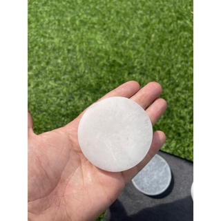 1 Pc AAA Quality Polish Selenite Stone Round circle 7cm