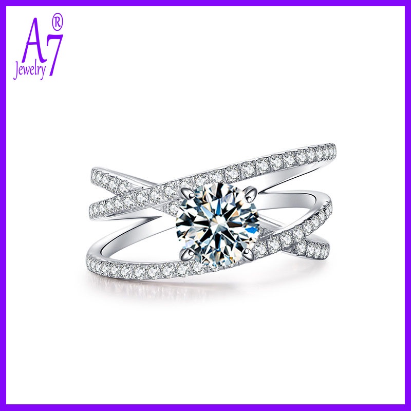 แฟชั่น Moissanite แหวน Pt950 Platinum