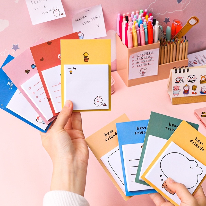 Best friend กระดาษโน๊ตมีกาว กระดาษเตือนความจำ sticky note โพสอิท