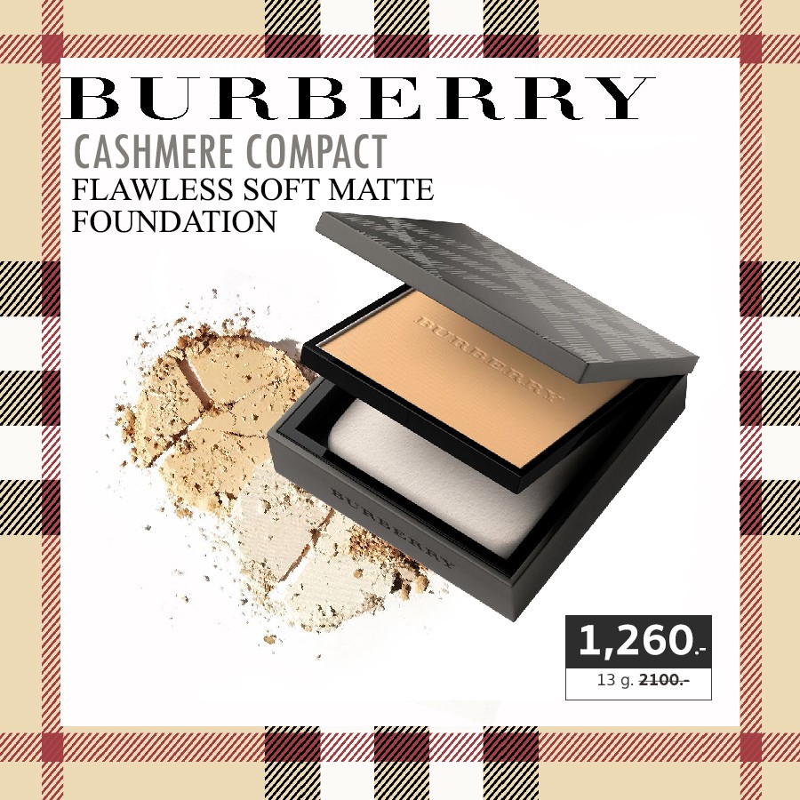 BURBERRY Cashmere Compact Flawless Soft Matte Foundation 13 g | Shopee  Thailand