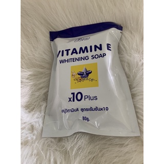 VITAMIN E WHITENING SOAP X10 Plus สบู่วิตามินE สูตรเข้มข้น×10 ( 1 ก้อน)