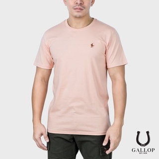 GALLOP : เสื้อคอตตอนคอกลม Crew Neck Basic Tee รุ่น GNC9000 สีพีช / ราคา 590.-