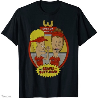 เสื้อยืดคอกลม แขนสั้น ผ้าฝ้าย 100% พิมพ์ลายอนิเมะ Beavis and Butt-Head สไตล์ยุโรป อเมริกัน สําหรับผู้ชายS-5XL