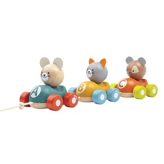 PlanToys 5676 Animal Train ของเล่นไม้ ชวนเคลื่อนไหว  รถไฟสามเกลอ