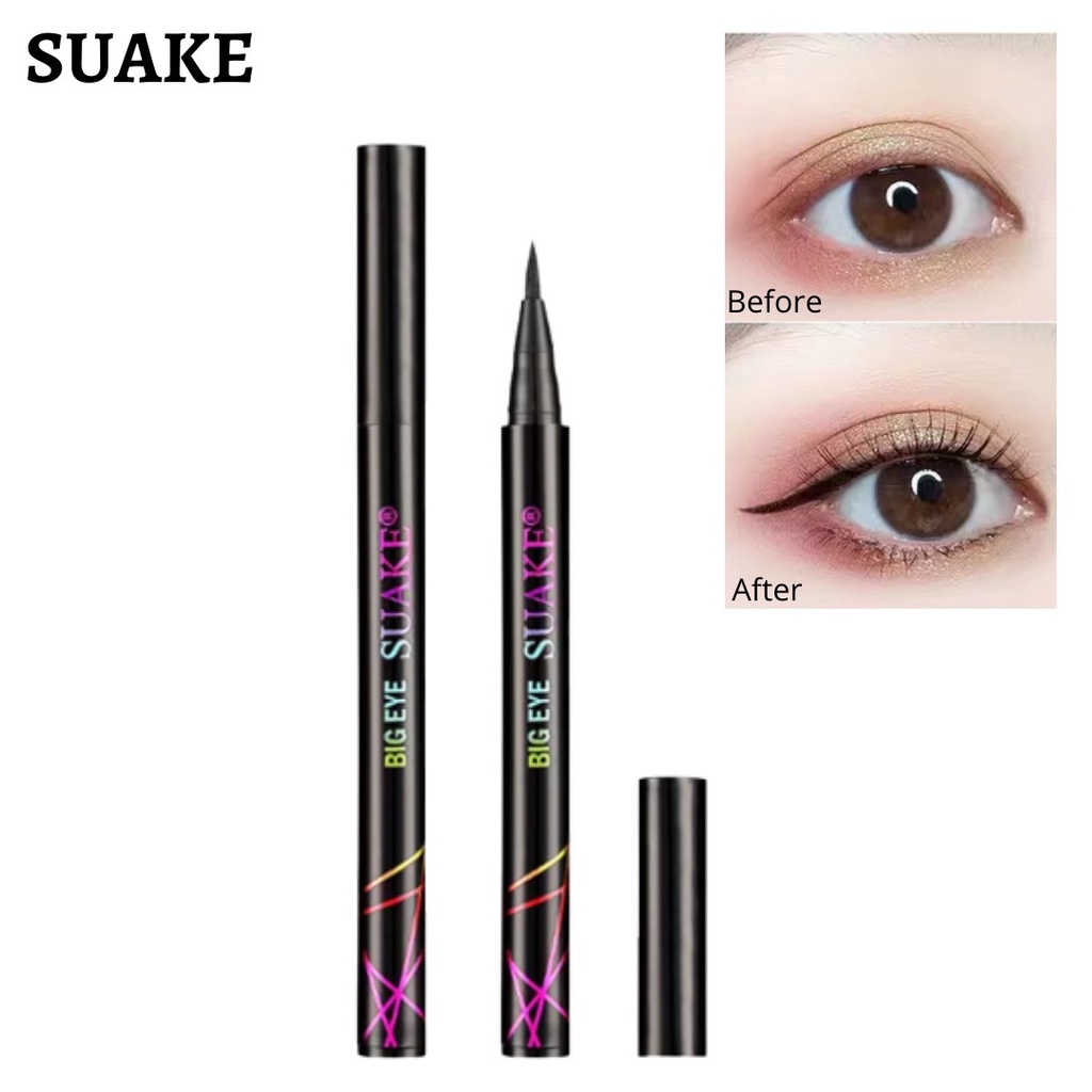 Suake Big Eye อายไลเนอร์หัวสลิมขนาด 1.5 มิล เขียนง่าย เส้นคมชัด ช่วยให้ตาดูกลมโต กันน้ำ กันเหงื่อ ติดทน ไม่แพนด้า