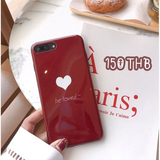 🚛พร้อมส่งจากไทย🍒เคสไอโฟนbe love หัวใจแดงเลือดหมู 📱i6,6s,6+,6s+,7,7+,8,8+,X,Xs,Xr,XsMax,se