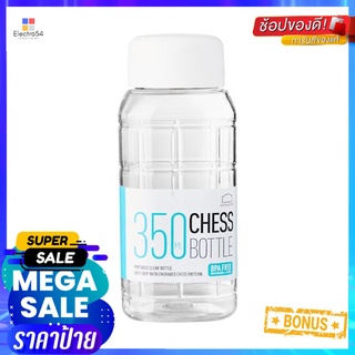 ขวดน้ำพลาสติก PET LOCKnLOCK CHESS 0.35 ลิตร สีขาวPET WATER BOTTLE LOCKNLOCK CHESS 0.35L WHITE