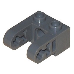 [1031] ชิ้นส่วนเลโก้ Lego Part Technic, Brick 1 x 2 with Hole and Dual Liftarm Extensions (85943) ราคา/ชิ้น