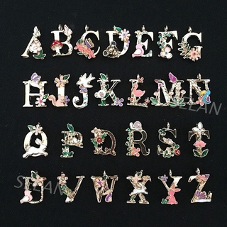 CHARMS จี้รูปตัวอักษร A - Z 26 ตัวสําหรับทําเครื่องประดับ