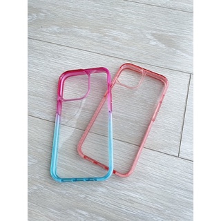 เคสพรีเมียมกันกระแทกขอบbumper สีชมพูฟ้า สีชมพู วัสดุพรีเมียมกันกระแทกได้ดี เหลืองช้า