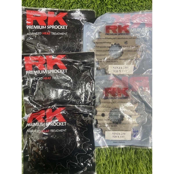 RK SPROCKETS ด้านหน้า KAWASAKI NINJA 250 SL250 Versys250 Z250 KLX เฟือง RK NINJA 520 X 13T 14T 15T 1