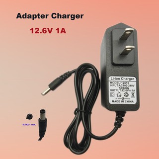 ที่ชาร์จ adapter Charger  แบตเตอรี่ลิเทียม 12.6 V 1A มีไฟ LED