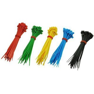 เคเบิ้ลไทร์ 100 มม. คละสี 200 เส้น ( Cable Ties Mix Color 200Pcs Set )