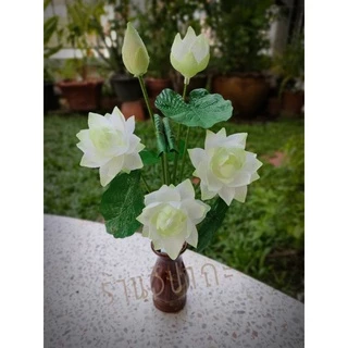 ดอกบัวจิ๋ว ดอกบัวปลอม สูง 26 ซม. (เฉพาะต้น) พร้อมส่ง