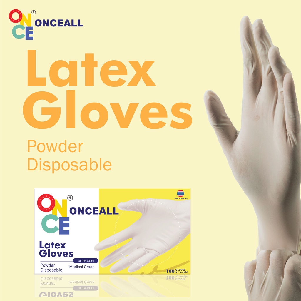 Onceall Latex Powder Gloves