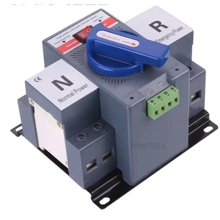 ATS Automatic Dual Power Transfer Switch 2P 63A สวิตซ์สลับแหล่งจ่ายไฟ อัตโนมัติ ระบบไฟฟ้าสำรอง