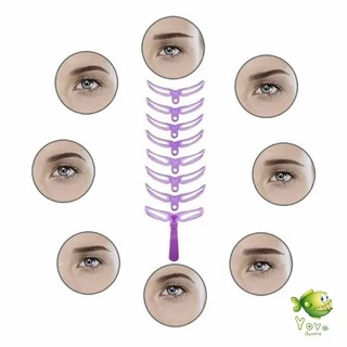 YOYO บล๊อคเขียนคิ้ว เลือกทรงสวยตามต้องการ มีแม่แบบ 8 แบบ eyebrow card
