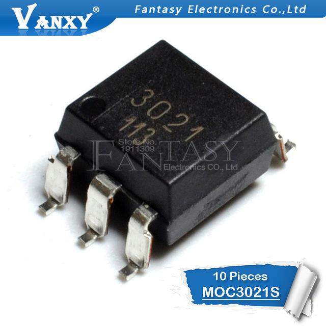 10pcs MOC3021S SOP-6 EL3021S MOC3021 MOC3021S-TA1 SOP photoelectric couplerjiashop