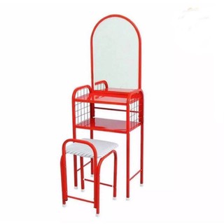 โต๊ะเครื่องแป้งเหล็กชฎา  รุ่นประหยัด พร้อมสตูล แข็งแรงทนทาน(…