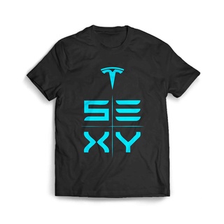 เสื้อผ้าผชเสื้อยืด ลาย Tesla สุดเซ็กซี่S-5XL