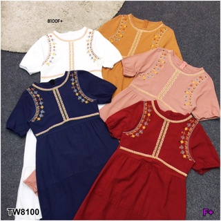 👗Pfashion [ส่งไว!!🚛] P8100 	เดรสโบฮีเมี่ยนแขนตุ๊กตา  bohemian doll sleeve